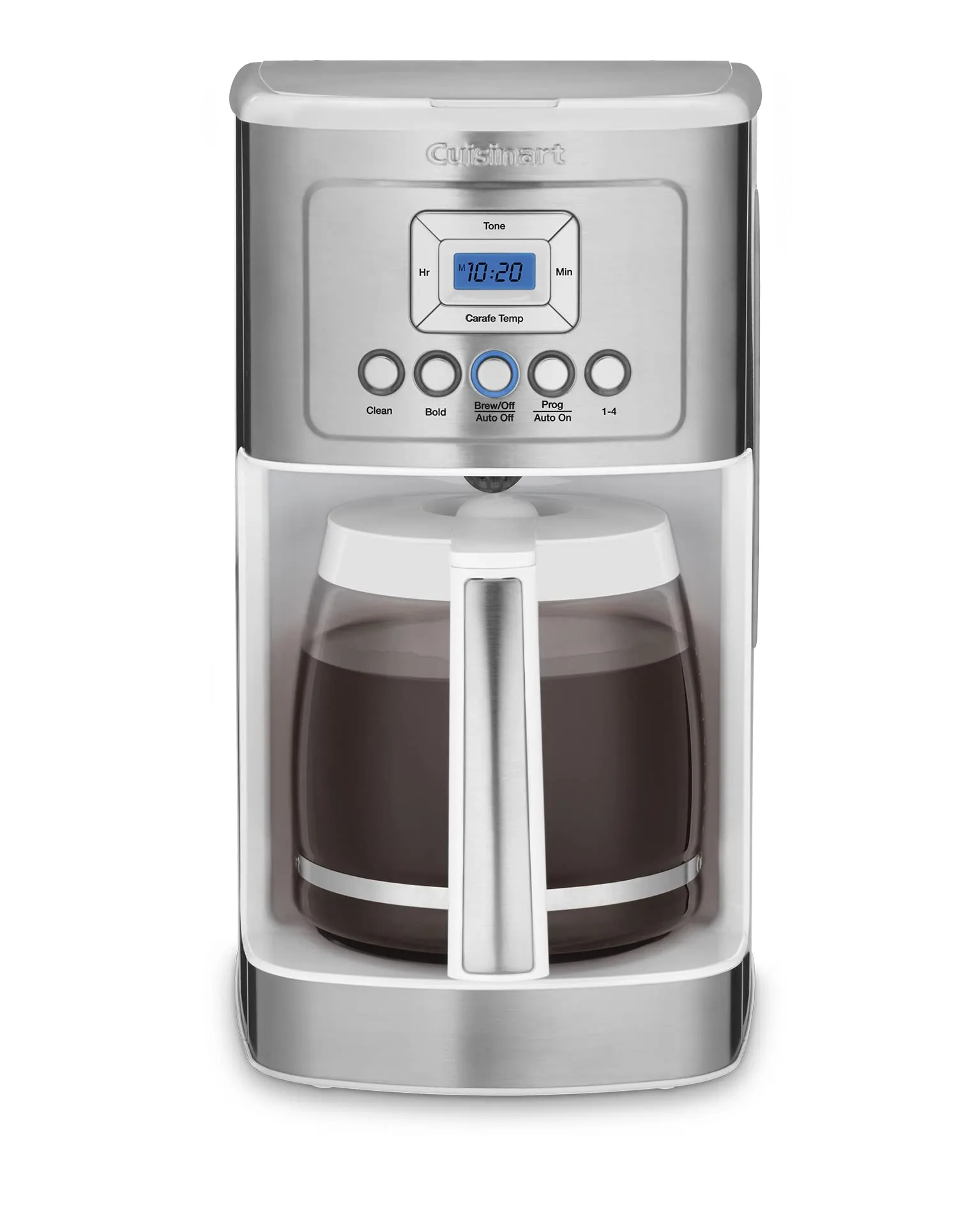 Cuisinart DCC-3200WP1 Perfectemp Coffee Maker, 14-Cup Glass, White with Brew Strength Control