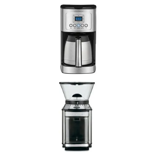 Cuisinart DCC-3400 12-Cup Programmable Thermal Coffeemaker & DBM-8 Burr Grinder Bundle