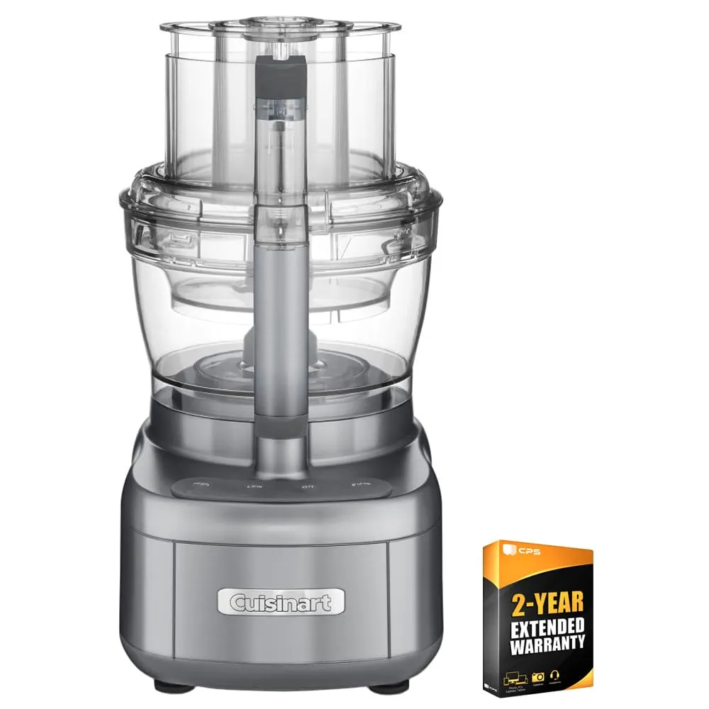 Cuisinart FP-11GMP1 11-Cup Food Processor Bundle with Extended Protection Plan, Gunmetal