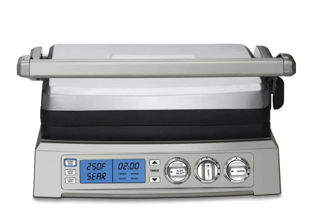 Cuisinart GR-300WSP1 Elite Griddler, Stainless Steel, 6-in-1 Cooking Options, 240 sq in Surface