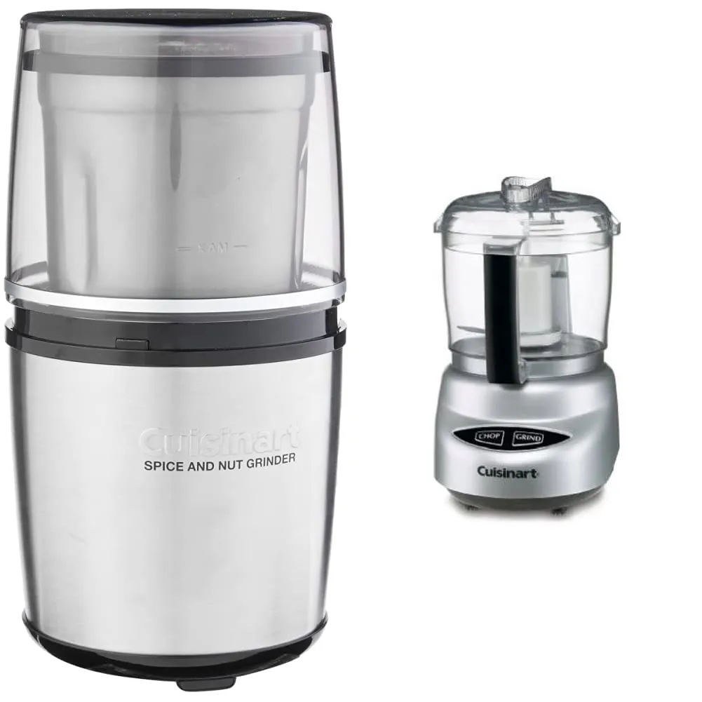 Cuisinart SG-10 Electric Spice-and-Nut Grinder & Mini-Prep Plus Food Processor Set, Stainless/Black