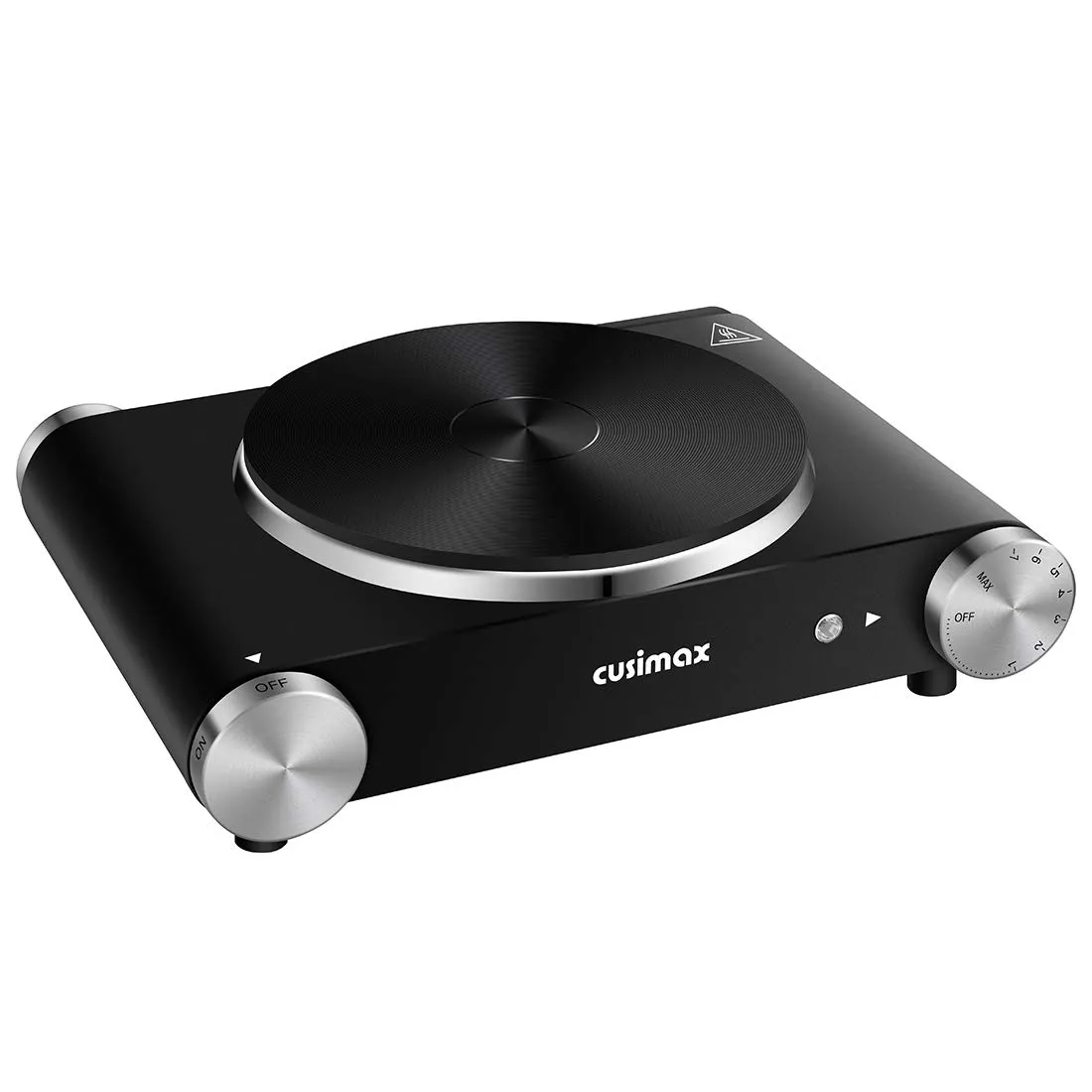 CUSIMAX Electric Hot Plate 1500W Portable Single Burner with Adjustable Temperature Control