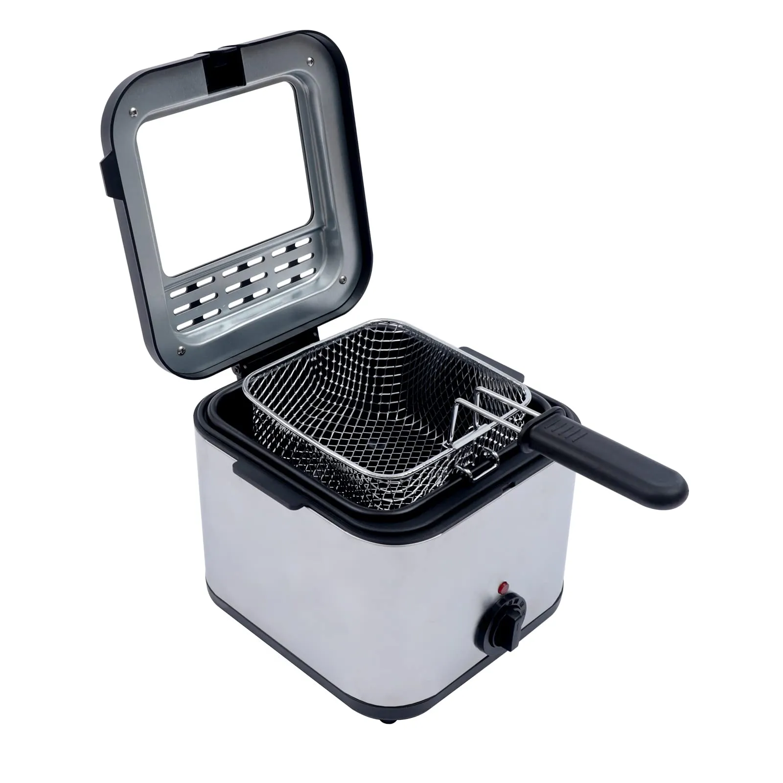 Deep Fryer with Removable Basket, 2.5L Oil Capacity, Adjustable Temperature, Stainless Steel