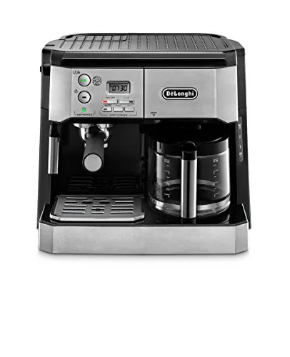 DeLonghi BCO430 Combination Espresso and Drip Coffee Machine, Silver and Black, 10-Cup Capacity