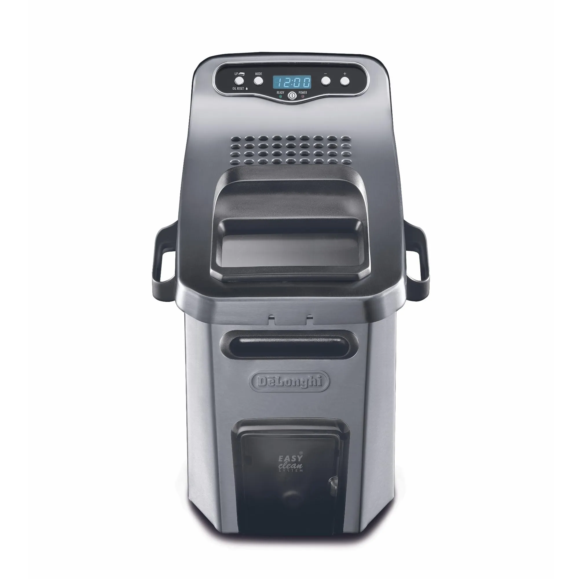 DeLonghi Livenza Deep Fryer Silver - 1-Gallon Capacity, EasyClean System, Adjustable Thermostat