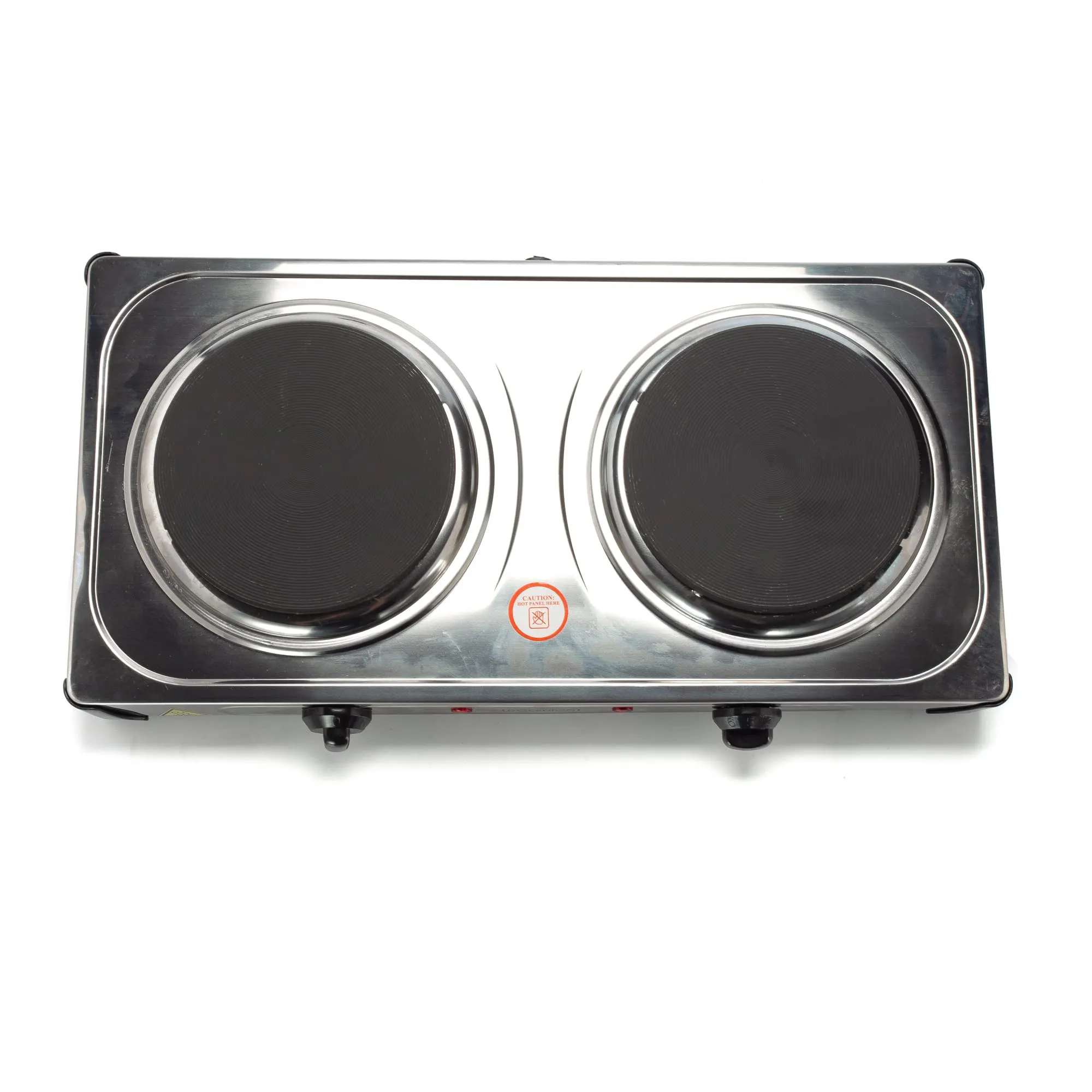 Dominion D1004S Double Electric Burner, Stainless Steel/Black, Compact & Powerful Cooking Solution