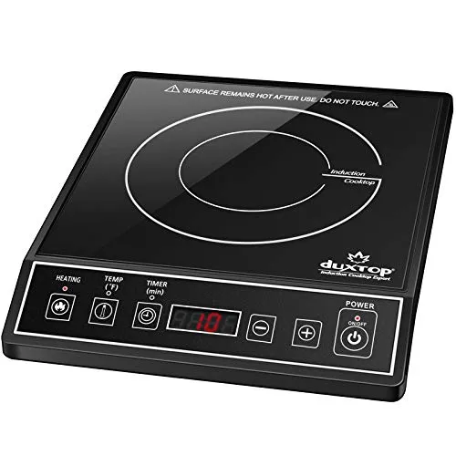 Duxtop 1800W Portable Induction Cooktop Burner - Lightweight, 15 Power Levels, Black