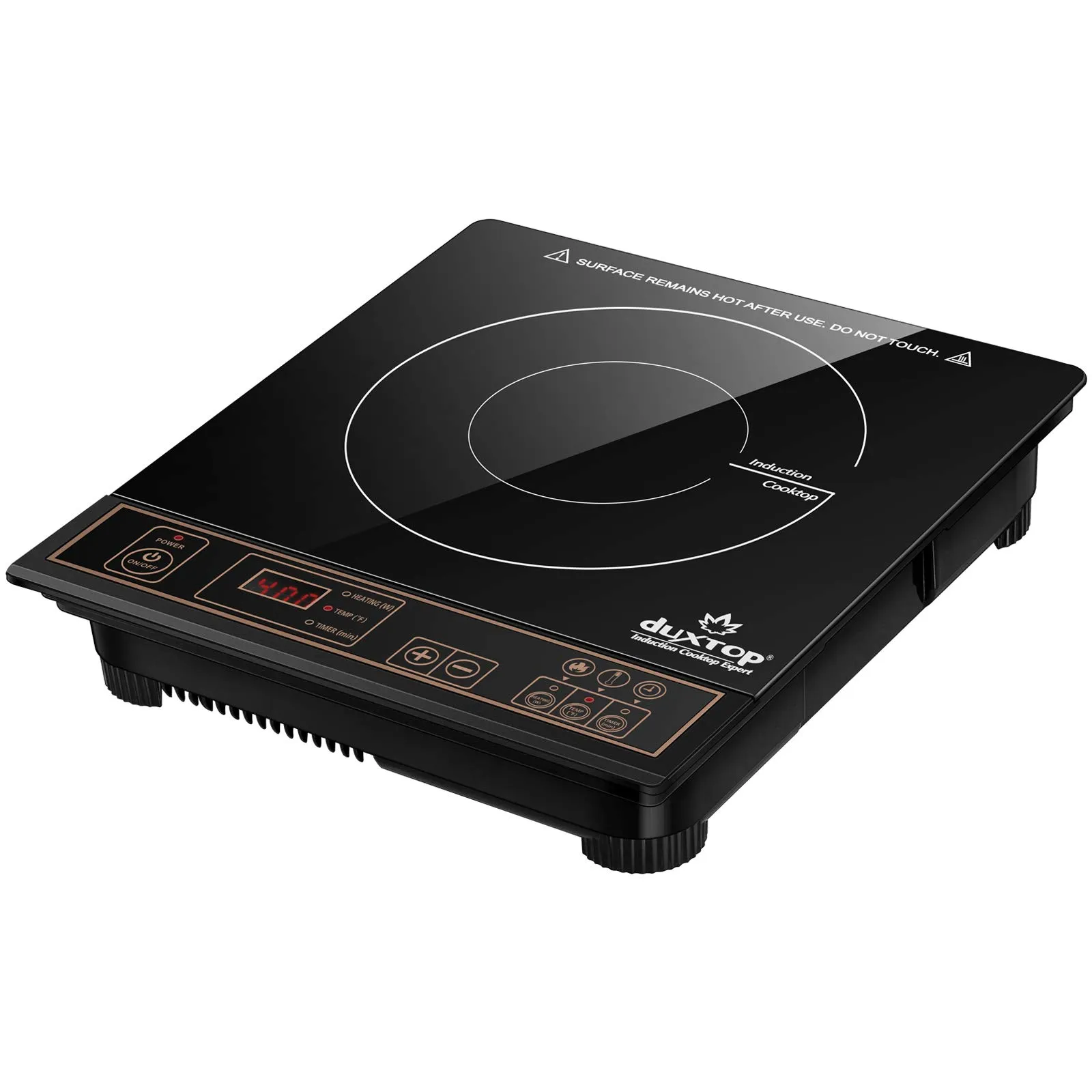 Duxtop 1800W Portable Induction Cooktop Gold, Compact Countertop Burner with Digital Control