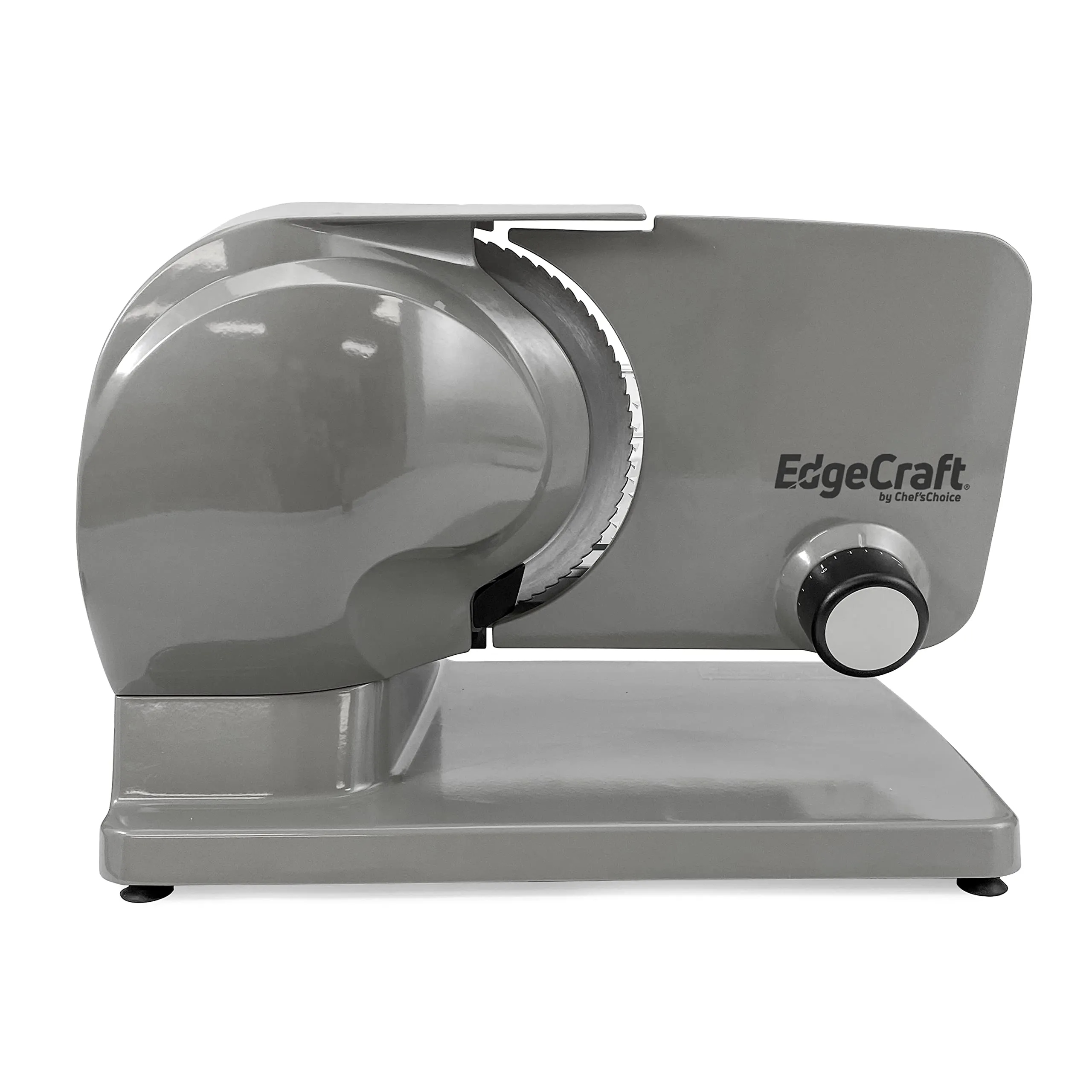 E615 Electric Meat Slicer with Adjustable Thickness Control & 7' Stainless Steel Blade, Gray