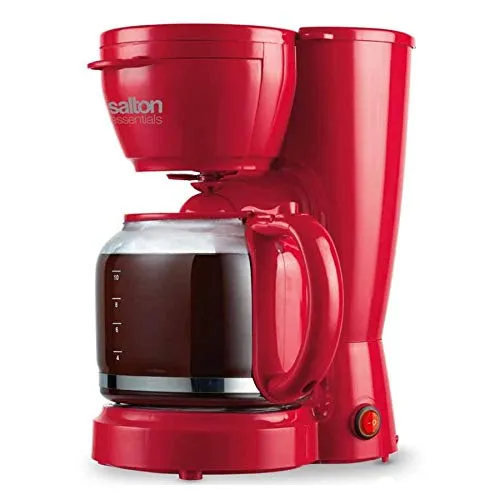 EFC1774R 12-Cup Coffee Maker with Pause & Serve, Compact Non-Stick Warmer, Illuminated Switch, Red