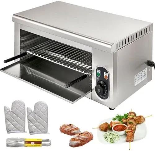 Electric Cheese Melter, 2000W Salamander Broiler, Wall-Mounted Grill for Restaurant Kitchen