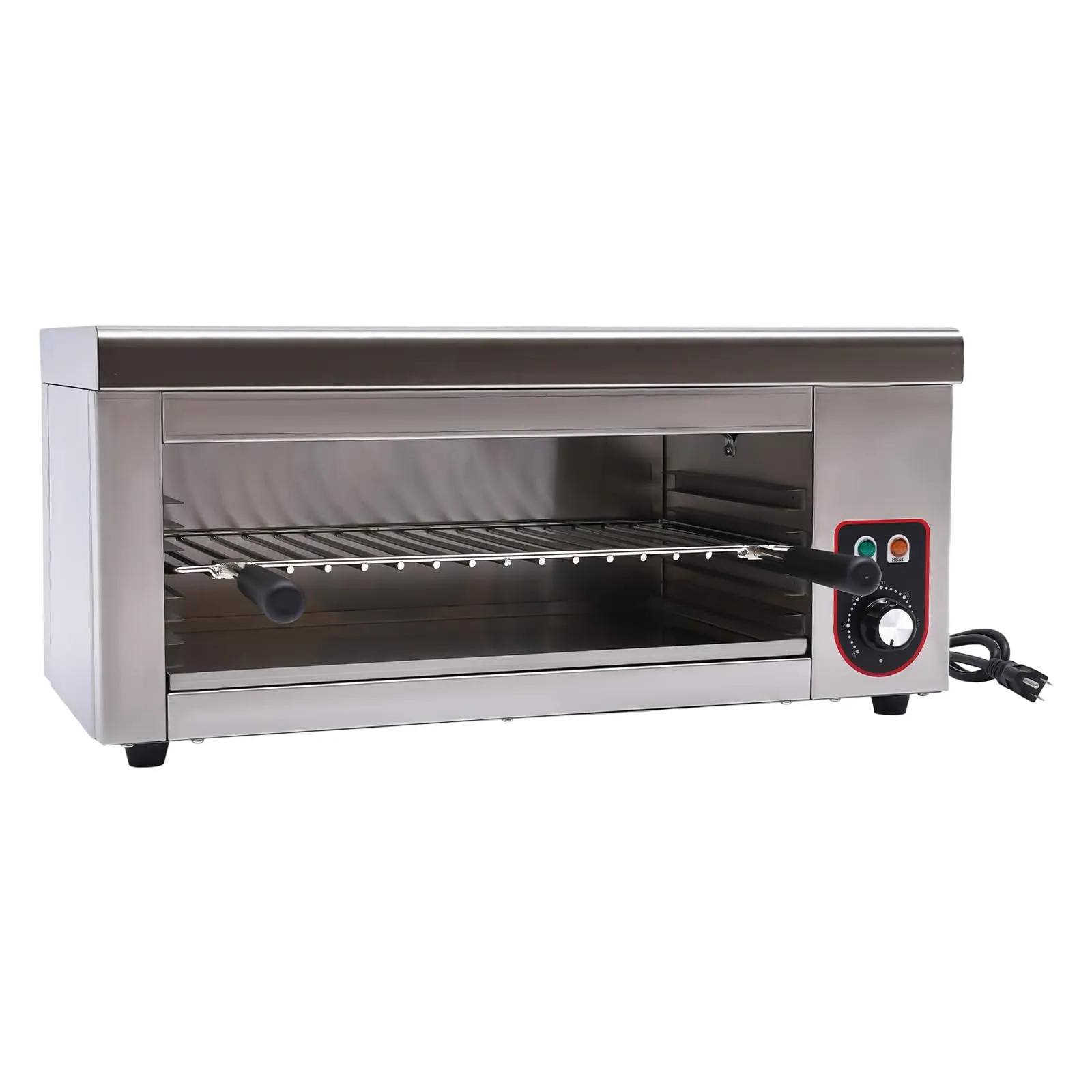 Electric Cheese Melter 2000W Stainless Steel Salamander Broiler 120-570°F for Commercial Use