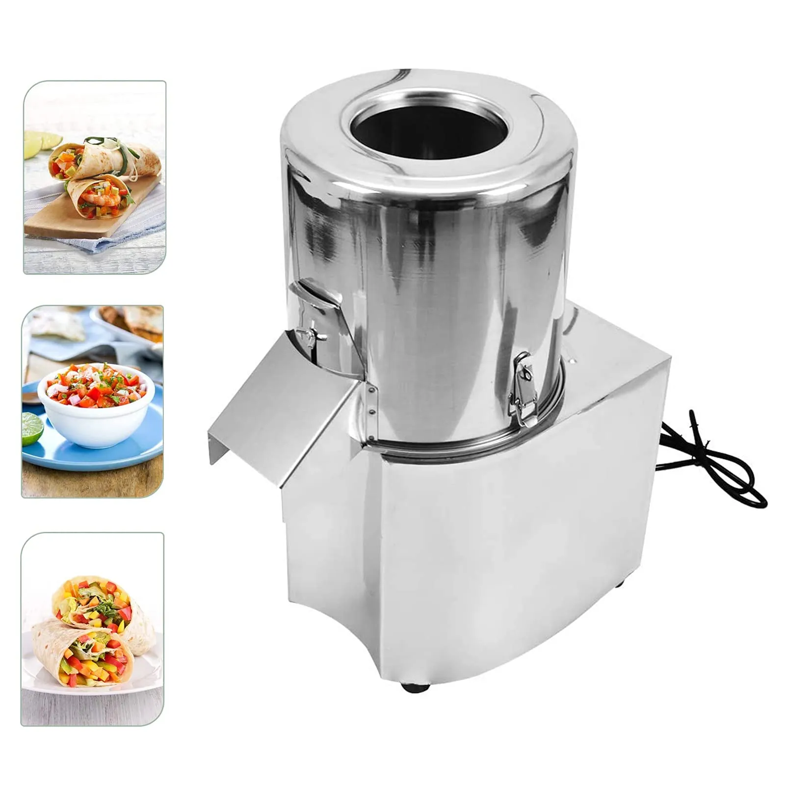 Electric Food Processor 110V/550W - SHILINTONG Stainless Steel Vegetable Chopper & Meat Grinder