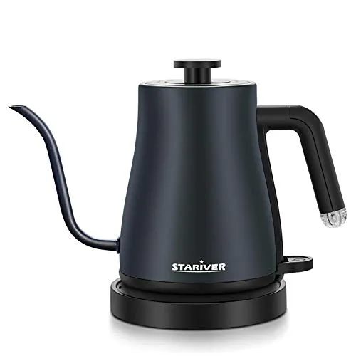 Electric Gooseneck Kettle, 1.2L BPA-Free Stainless Steel Tea & Coffee Pot with Auto Shut-Off