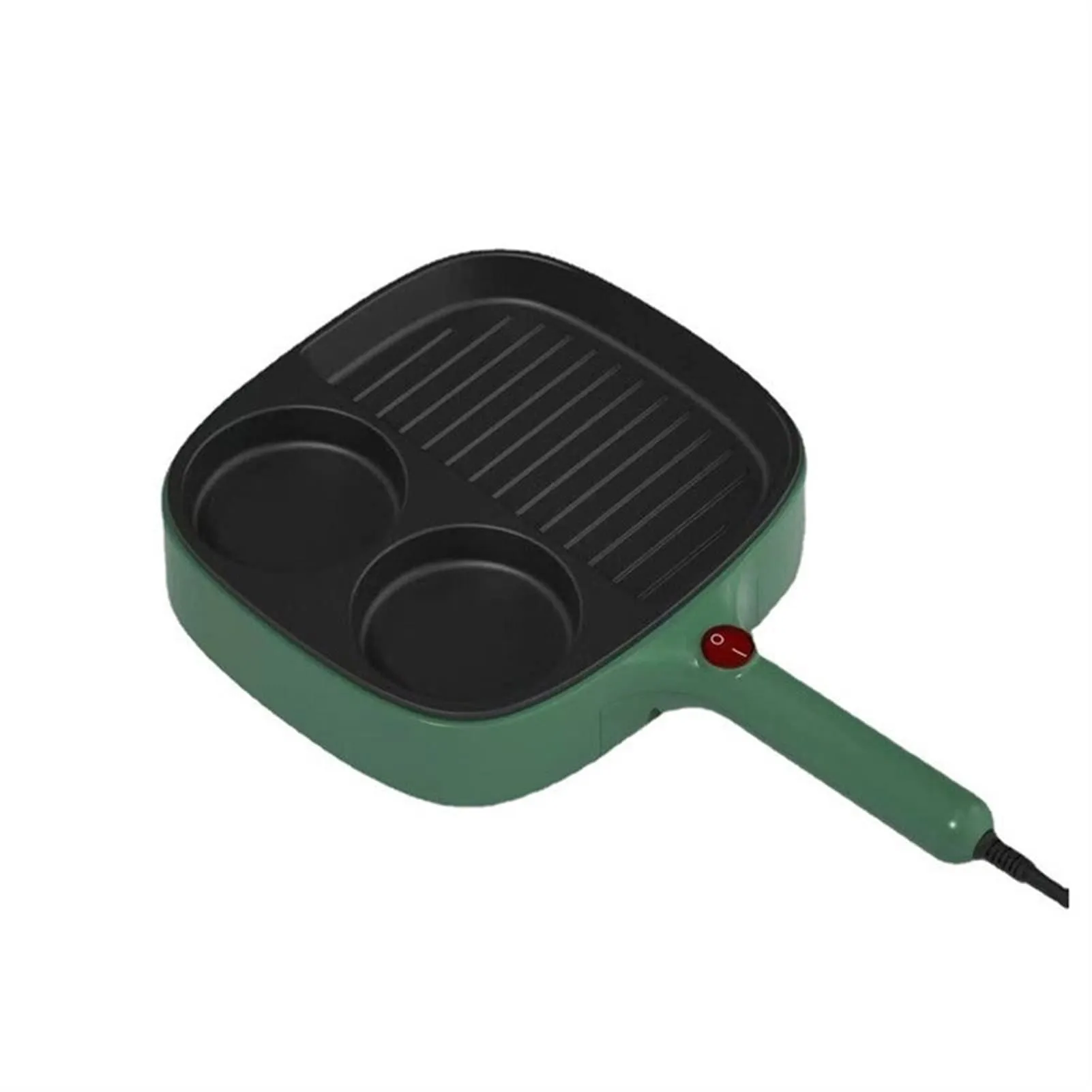 Electric Griddles - Multifunction Non-Stick Hotpot & Smokeless Cooking Pot in Green