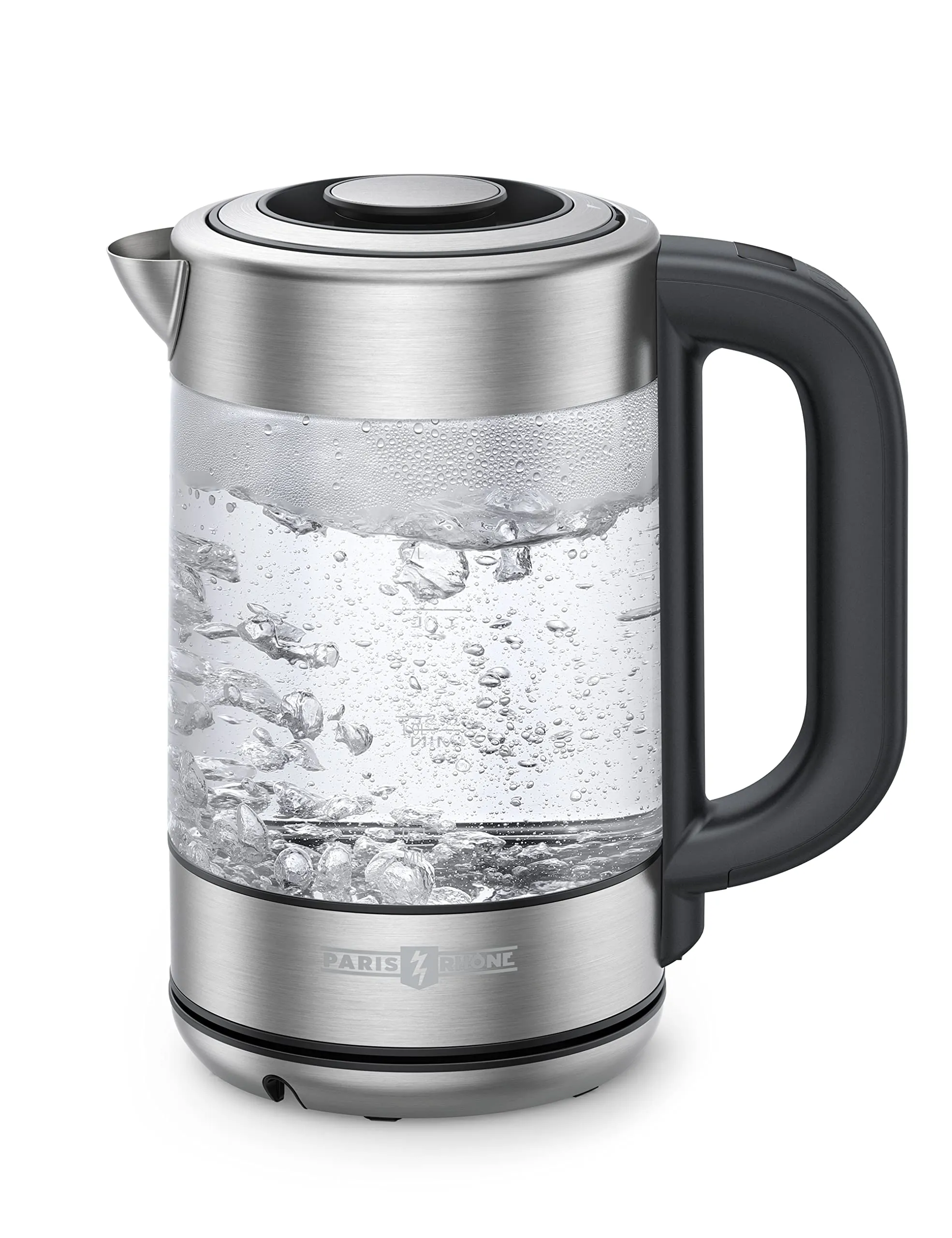 Electric Kettle with 6 Temperature Settings, 1.7L Glass & Stainless Steel, Touch Control