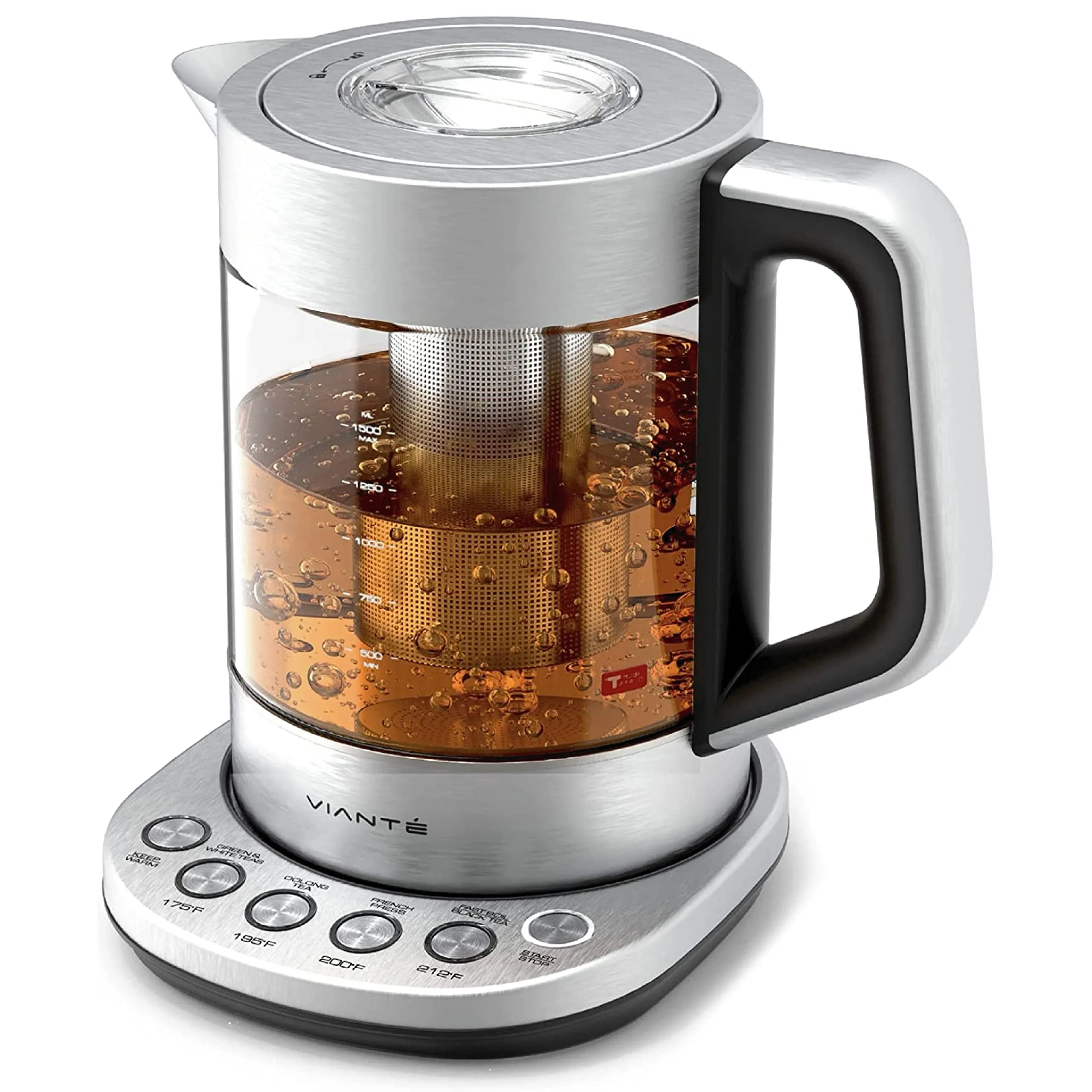 Electric Kettle with Tea Infuser, 1.5L Capacity, Temperature Control & Automatic Shut Off