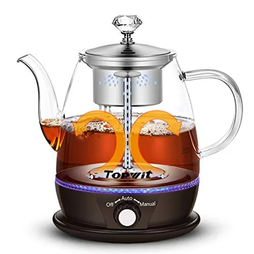 Electric Tea Kettle 1L with Automatic Sprinkling, Dual Modes, Stainless Steel Infuser, TopWit