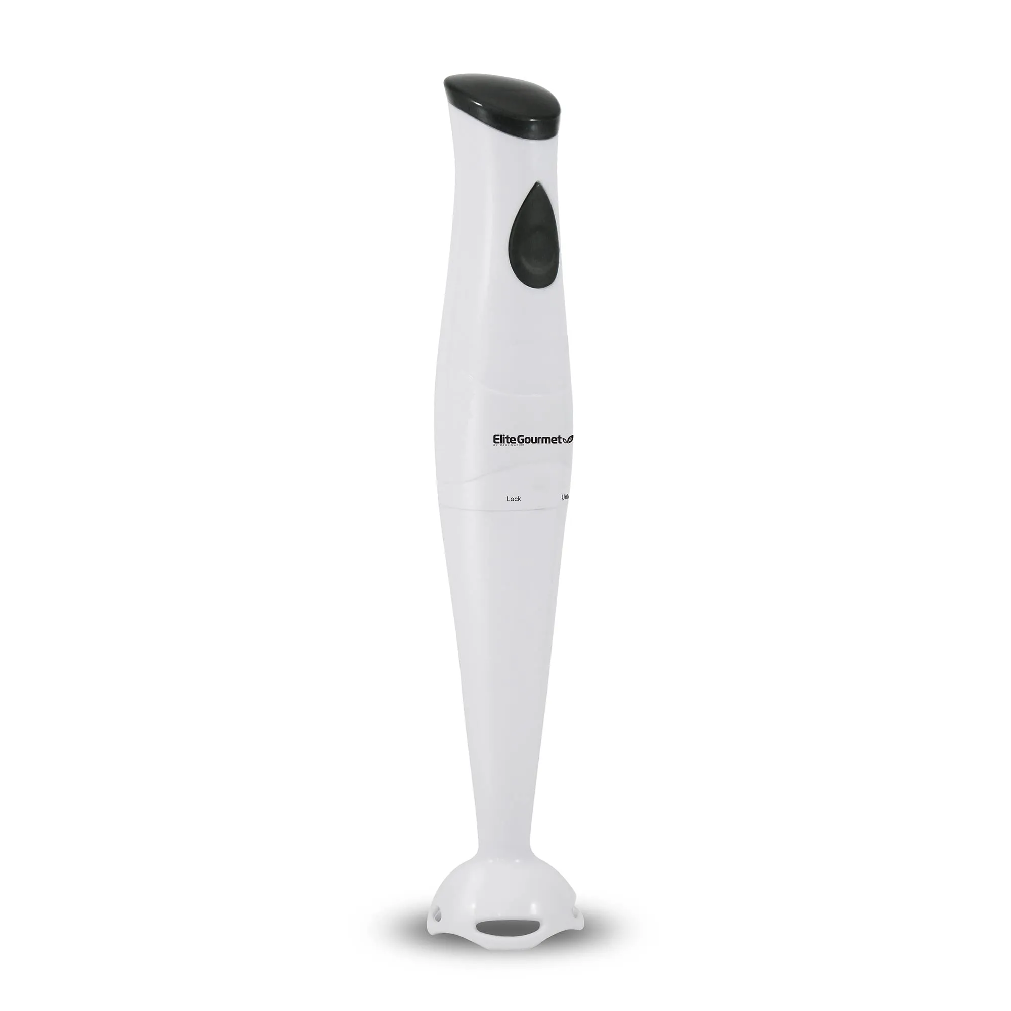 Elite Gourmet Americana Collection Electric Immersion Hand Blender, 150 Watts, White