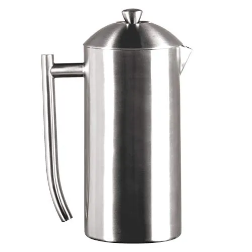 Frieling Double-Walled Stainless Steel French Press - 44 oz Brushed Insulated Coffee Maker