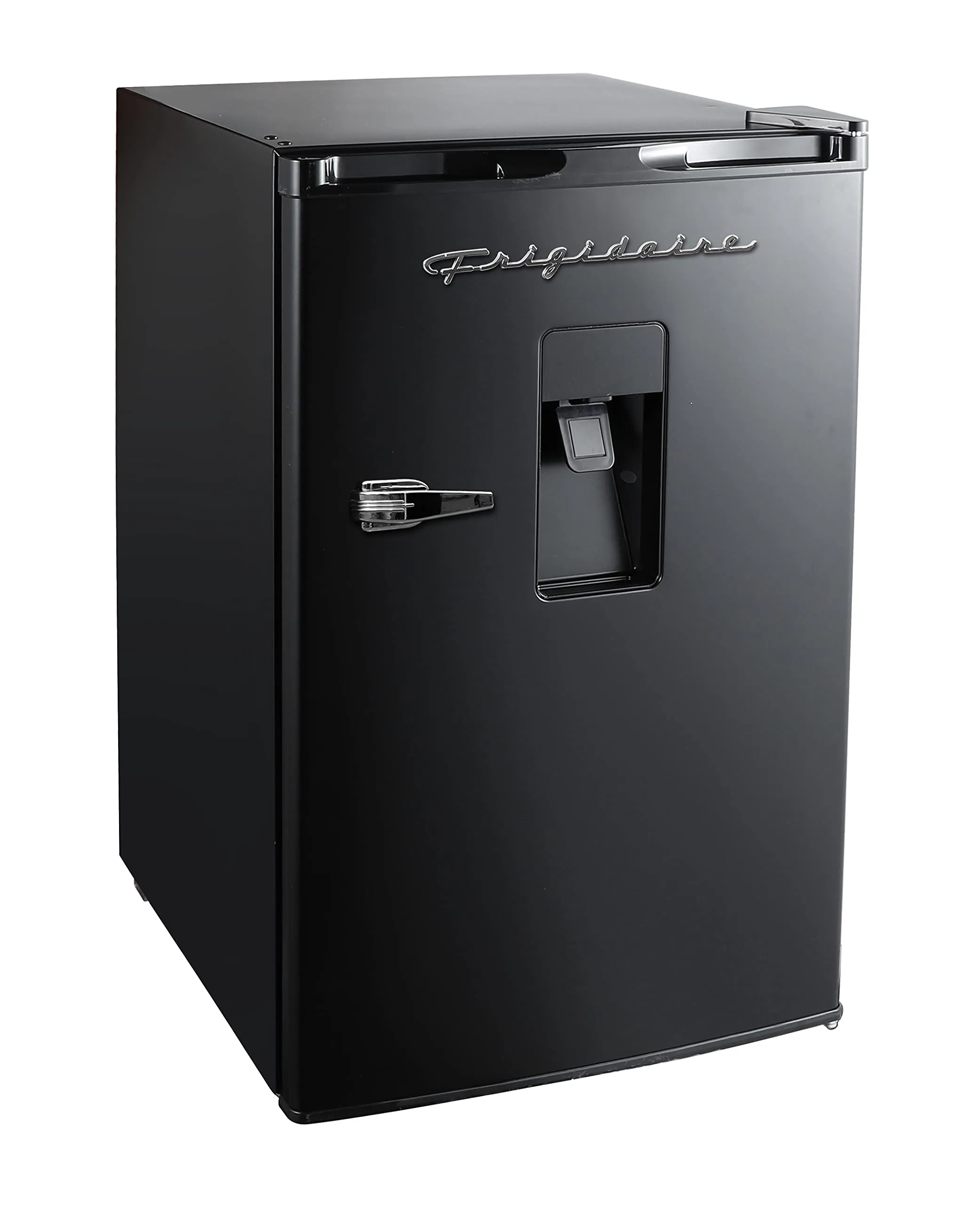 Frigidaire EFR494-BLACK Retro Mini Fridge with Freezer & Water Dispenser, 4.5 Cu Ft, Black