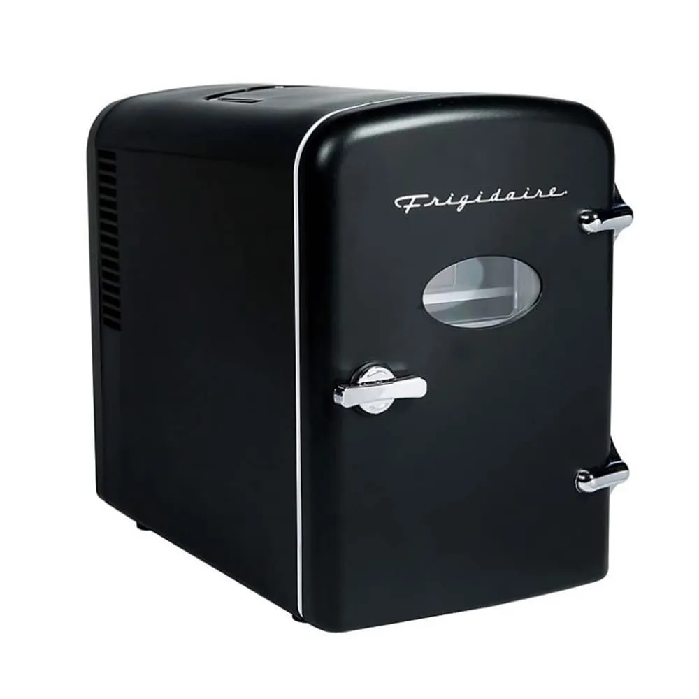 FRIGIDAIRE Retro Mini Fridge EFMIS197-BLACK - 9 Can Capacity, Freestanding, Renewed Quality