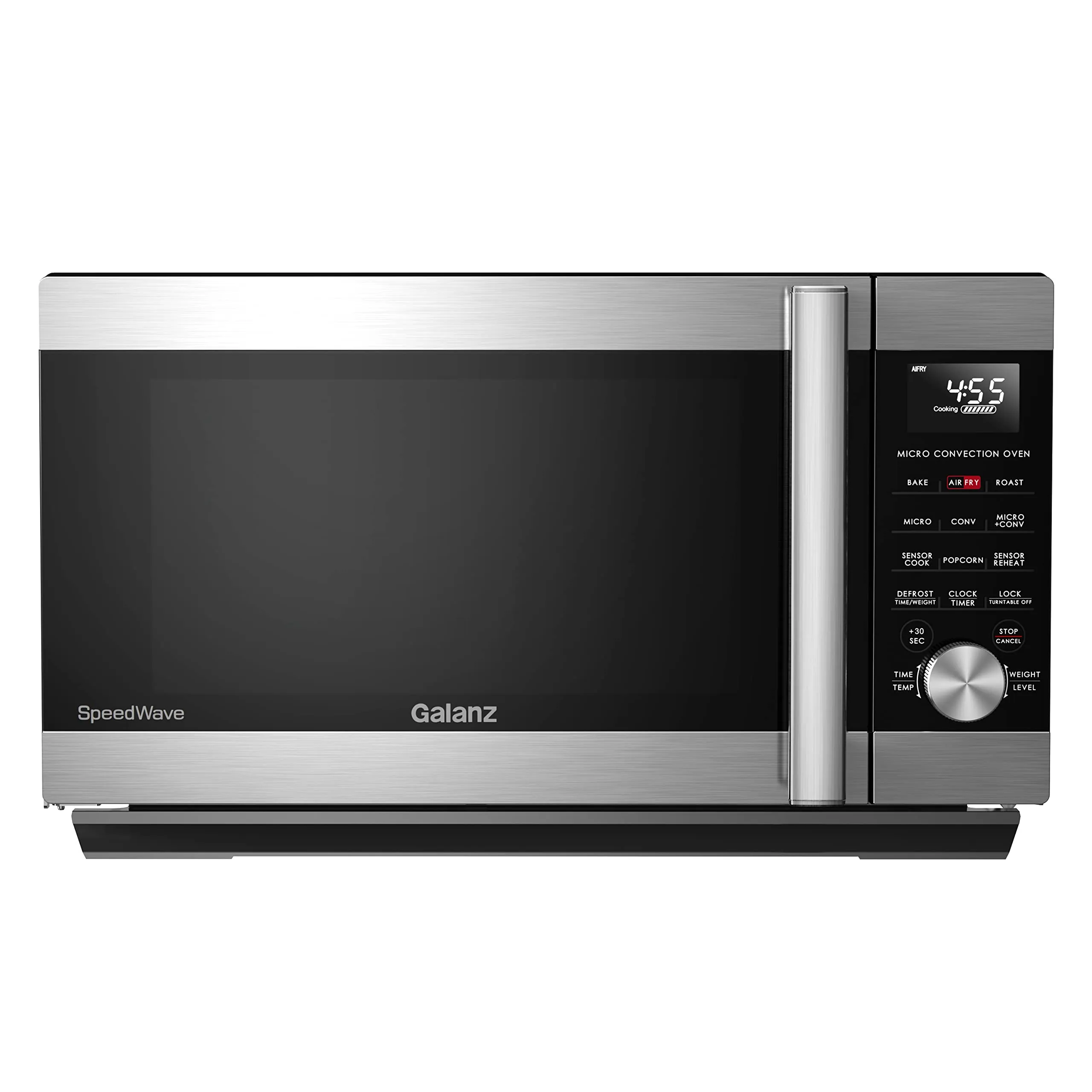 Galanz 3-in-1 SpeedWave Microwave, Air Fryer, Convection Oven, 1.6 Cu.Ft, Stainless Steel