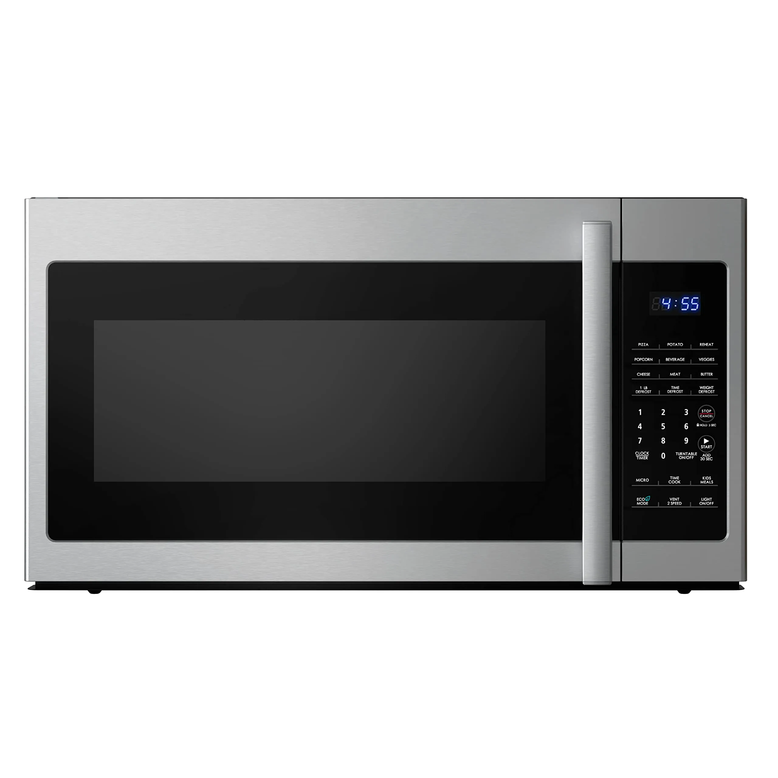 Galanz GLOMJA17S2B-10 Over-The-Range Microwave, 1.7 Cu.Ft, 1000W, Stainless Steel, 9 Auto-Cook Programs