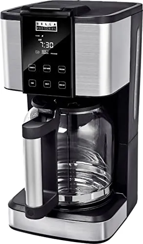 Ganbai 14 Cup Stainless Steel Touchscreen Coffee Maker – Programmable, Brew Strength Selector