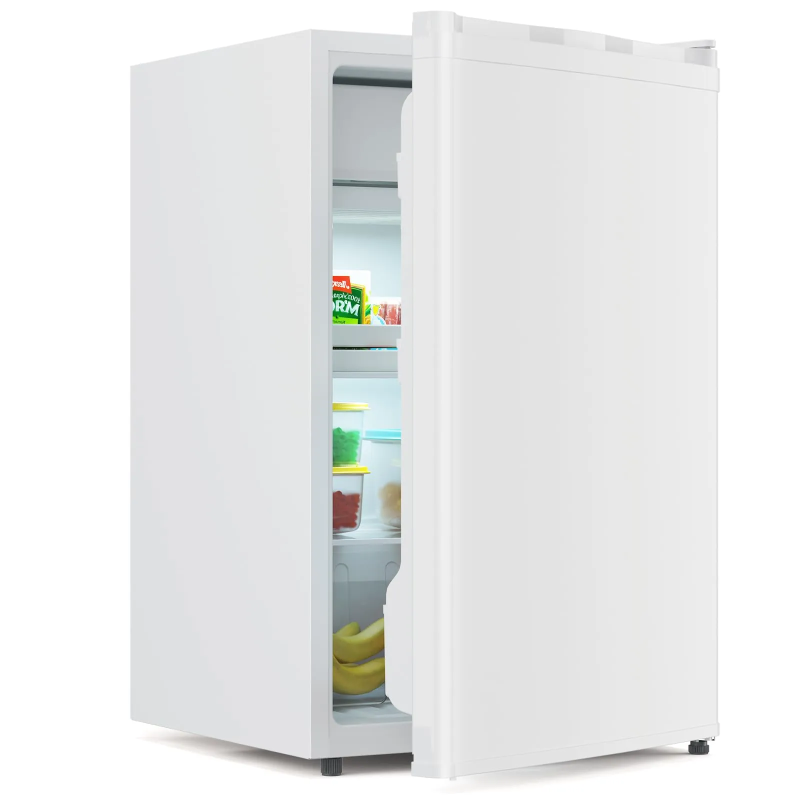 GAOMON 4.3 Cu.Ft Mini Fridge with Freezer, Adjustable Thermostat, Quiet & Energy Efficient, White