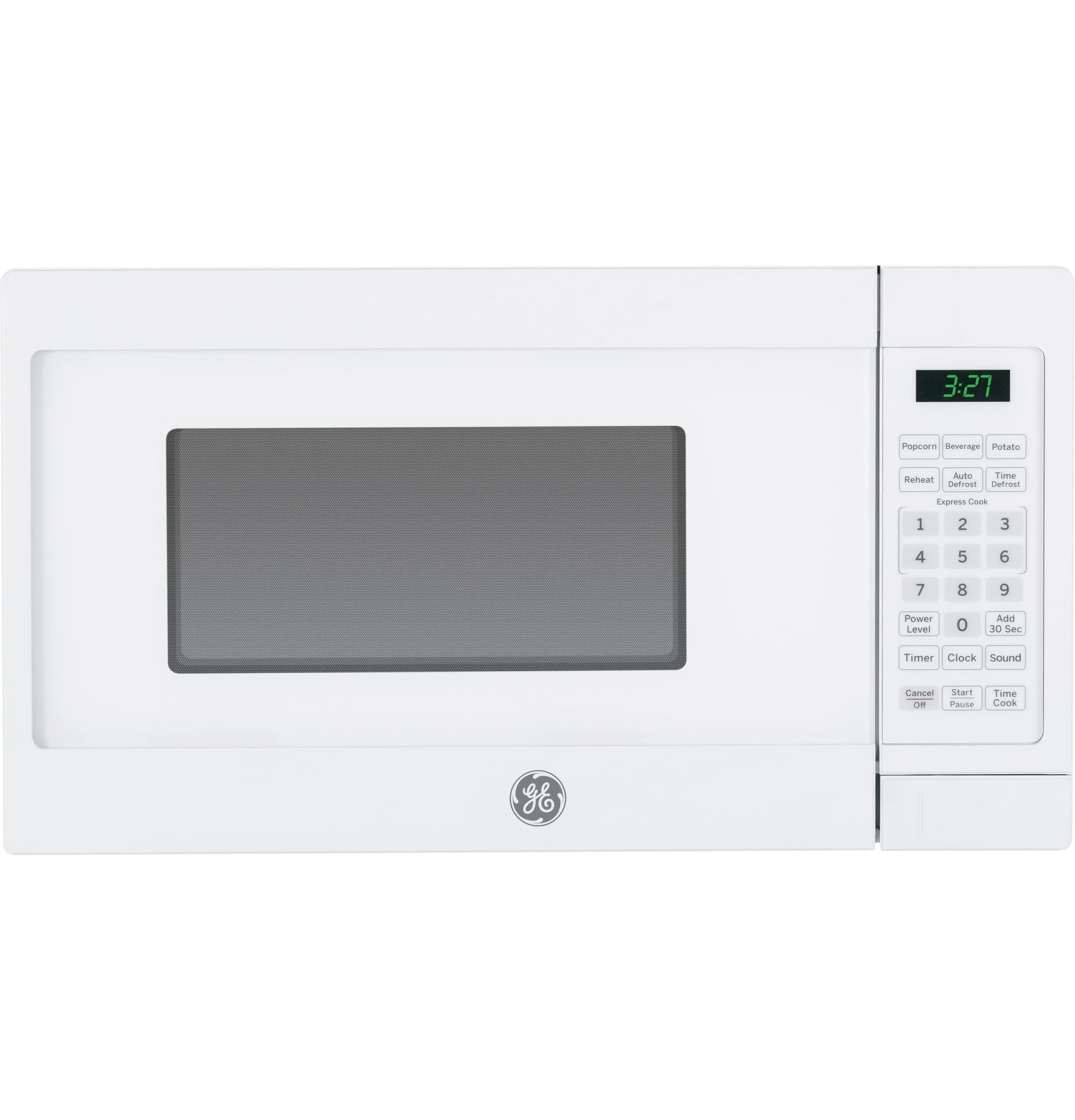 GE JEM3072DHWW Countertop Microwave Oven, 0.7 Cu Ft, 700 Watts, White, Compact Design