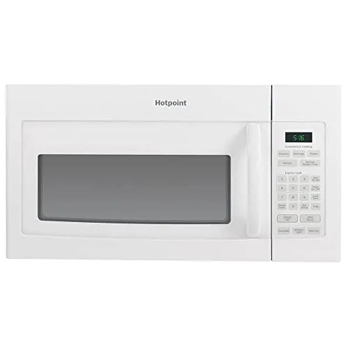 GE RVM5160DHWW Hotpoint Over-The-Range Microwave, 1.6 cu ft, 950W, White, Long Lasting Quality