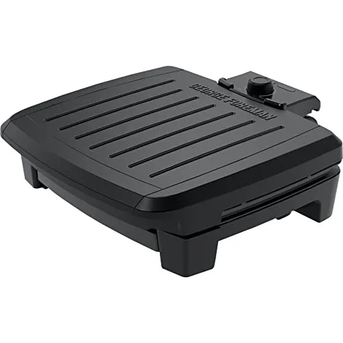 GEORGE FOREMAN® 5-Serving Submersible™ Grill with Adjustable Temperature Control, Black Plates