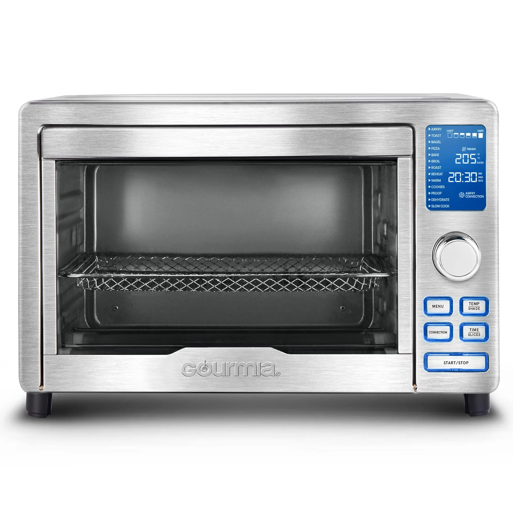 Gourmia Digital Stainless Steel Toaster Oven Air Fryer - Certified Refurbished, 90-Day Warranty