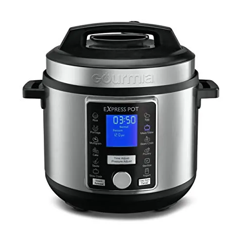 Gourmia GPC965 Digital Multi-Functional Pressure Cooker - 6Qt Stainless Steel, Silver & Black