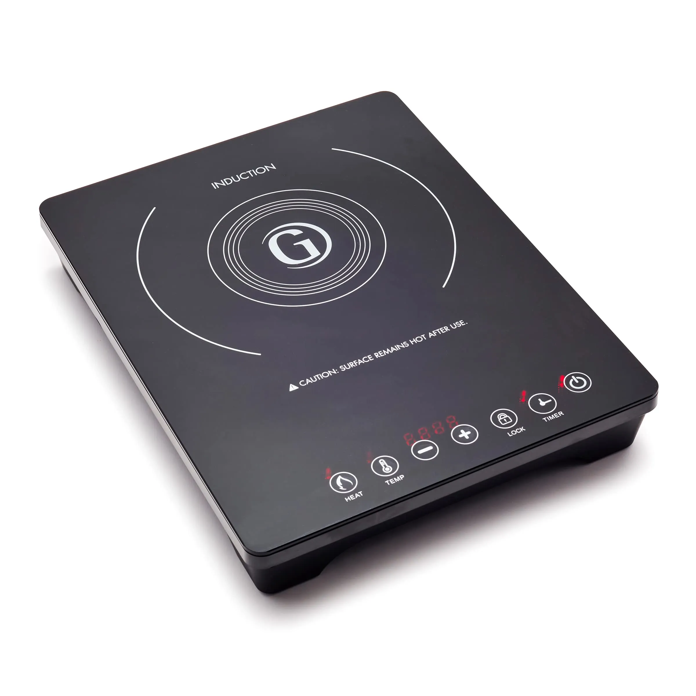 GreenPan Portable Induction Cooktop 1800W, Programmable LED Display, Child Lock, Black