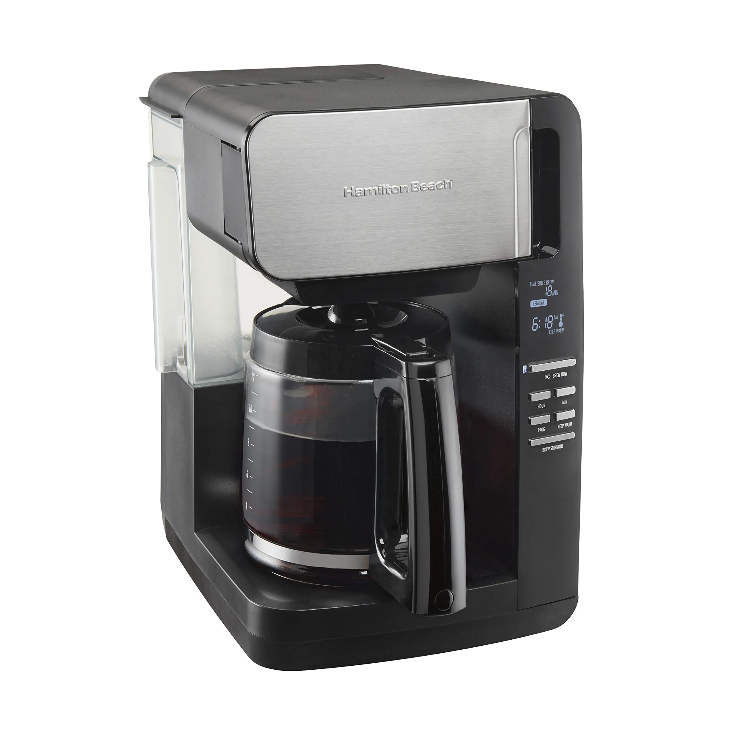 Hamilton Beach 12-Cup Programmable Ultra Coffee Maker, Easy Access Black & Stainless 46203