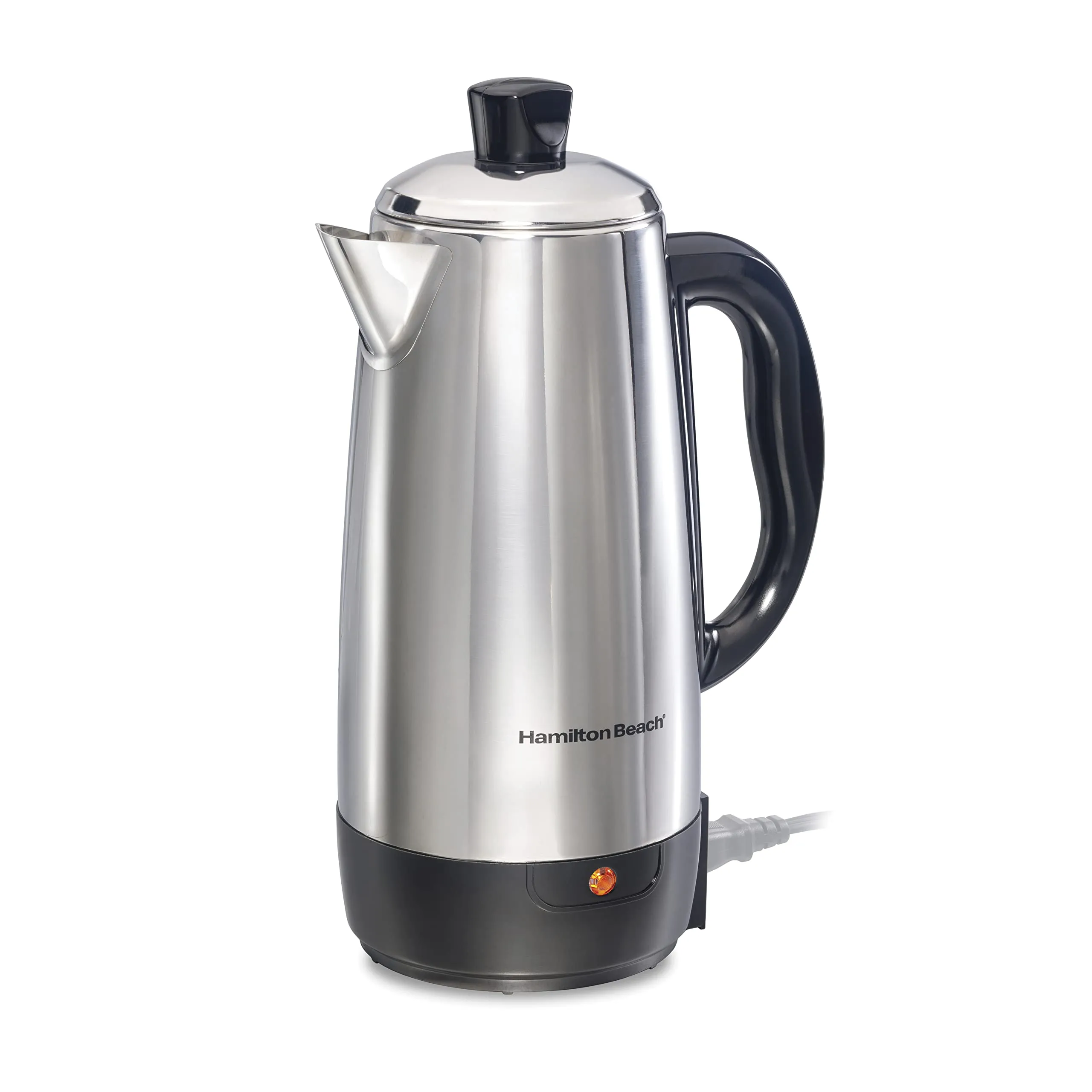 Hamilton Beach 12 Cup Electric Percolator Coffee Maker, Stainless Steel, Quick Brew