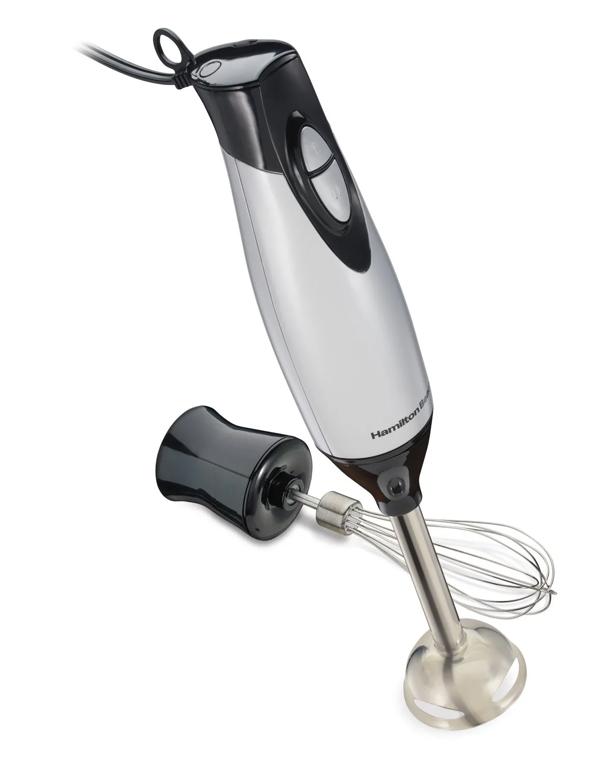 Hamilton Beach 2-Speed Hand Blender, Metallic - 225 Watt, Includes Whisk, Dishwasher Safe