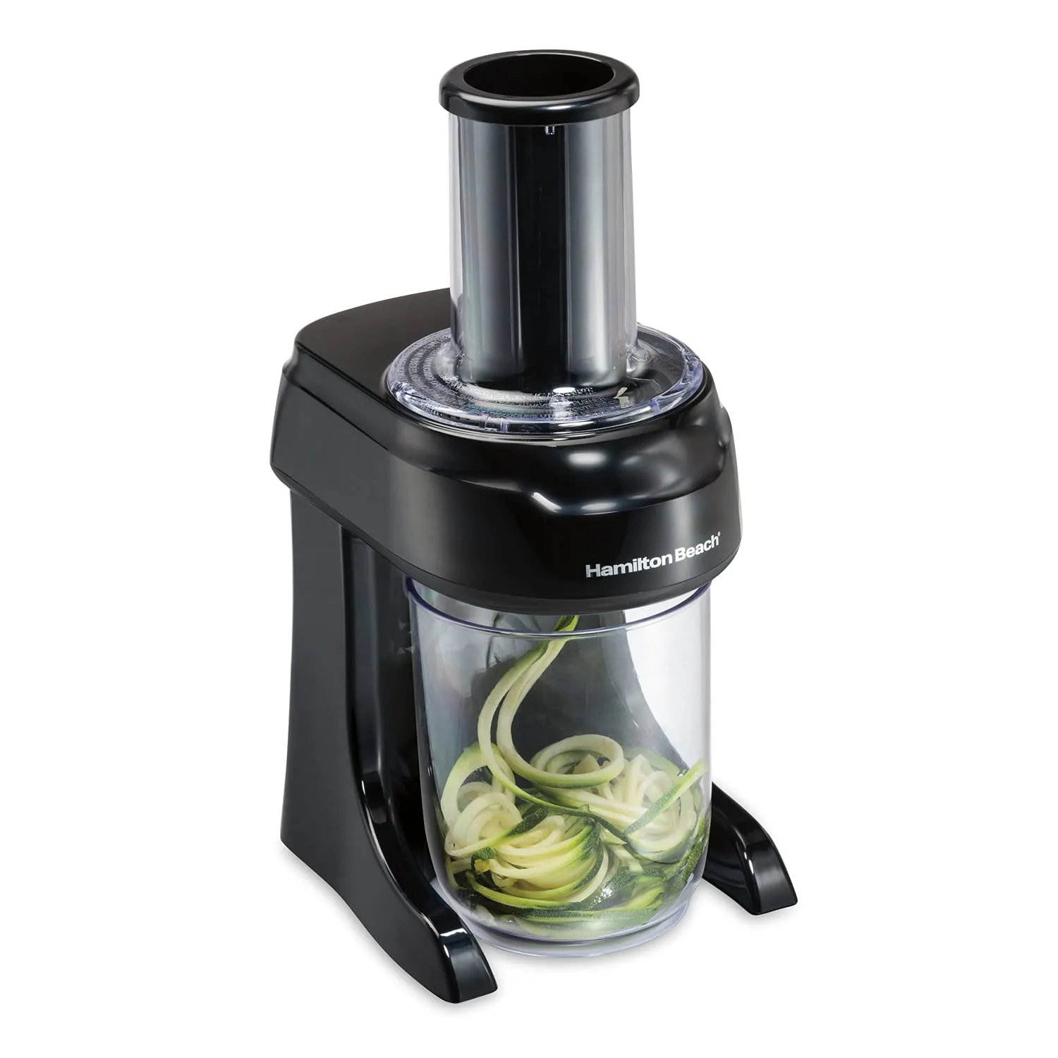 Hamilton Beach 3-in-1 Electric Vegetable Spiralizer with 3 Cutting Cones, 6-Cups, Black