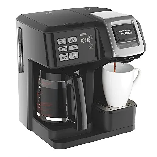 Hamilton Beach FlexBrew 2-Way Brewer Coffee Maker Bundle - Programmable, Black, 13.66' Height