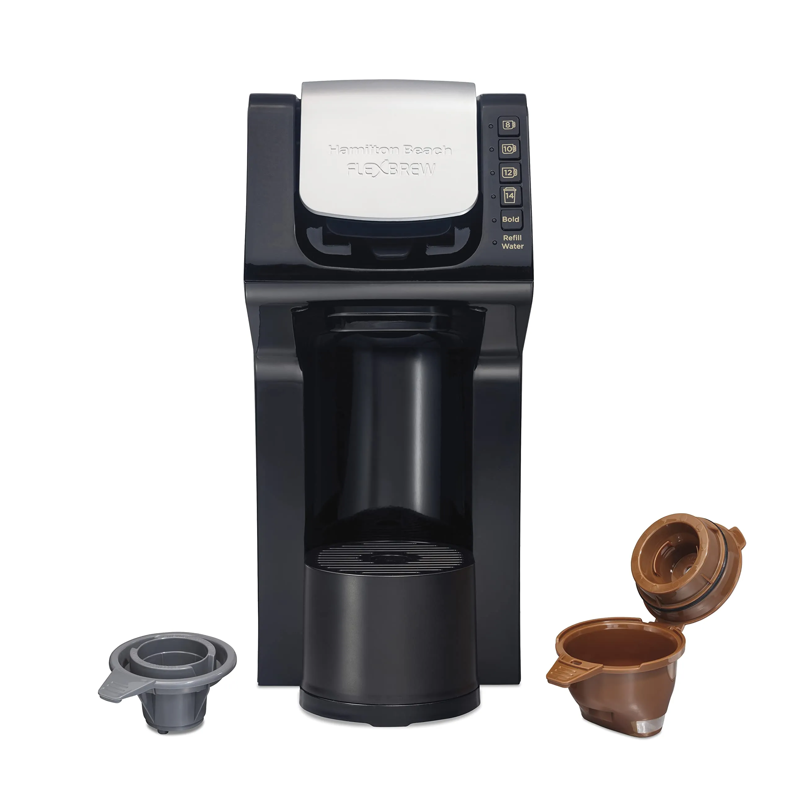 Hamilton Beach Gen 4 FlexBrew Single-Serve Coffee Maker, 50 oz Removable Reservoir, Black