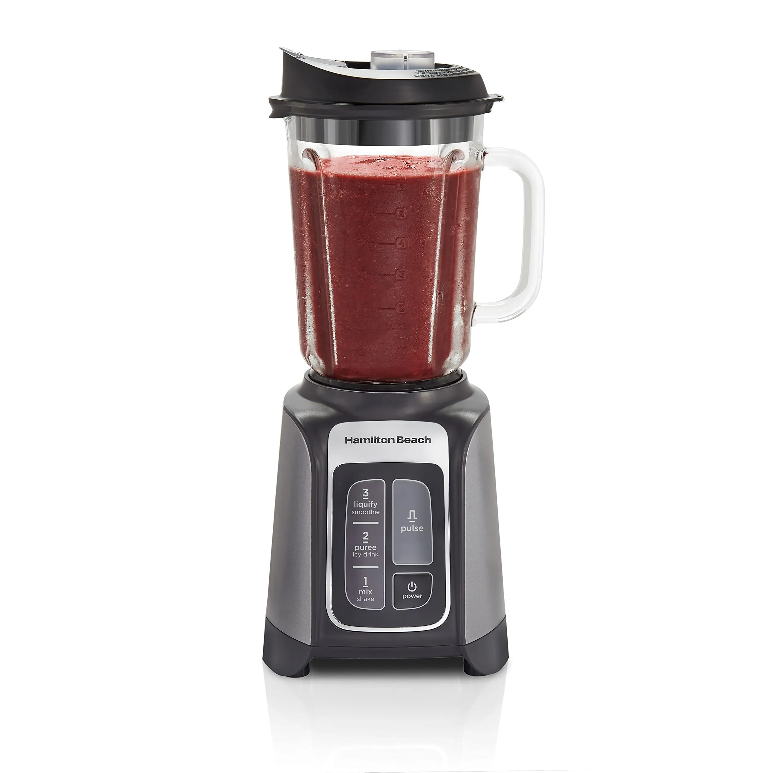 Hamilton Beach PowerMax Professional Blender, 48oz BPA-Free Glass Jar, 1680 Watts, Grey