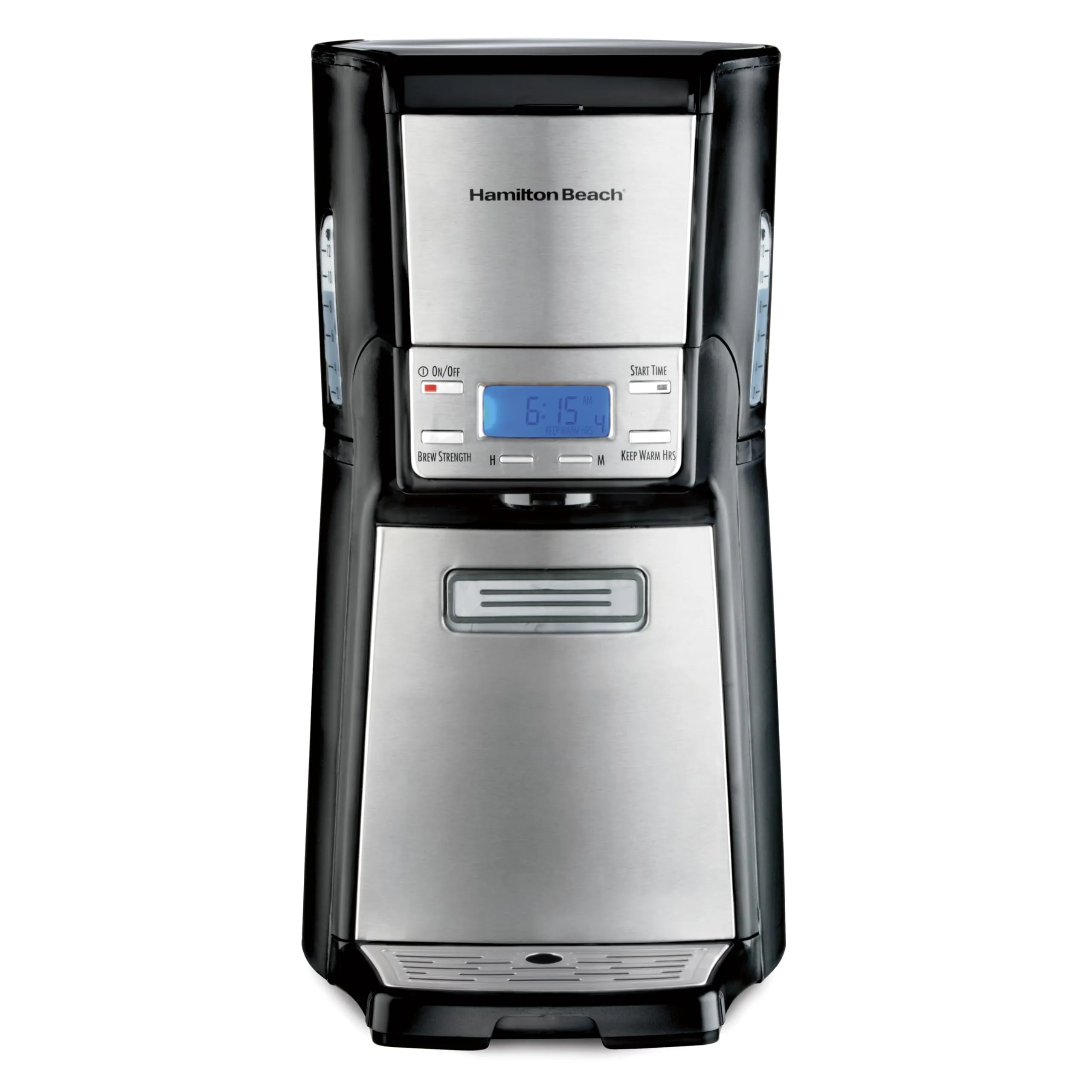 Hamilton Beach Programmable Dispensing Drip Coffee Maker, 12 Cup, Black & Stainless Steel