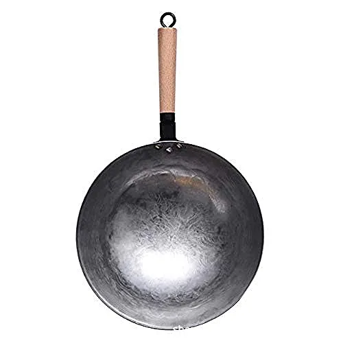 Handmade 36cm Non-Stick Iron Wok Frying Pan - Traditional Gas Cookware by BaydoG