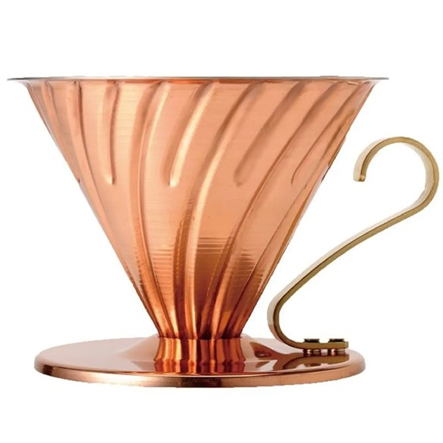 Hario V60 Copper Dripper - 5.3' Width, 4.7' Depth, Exceptional Thermal Conductivity