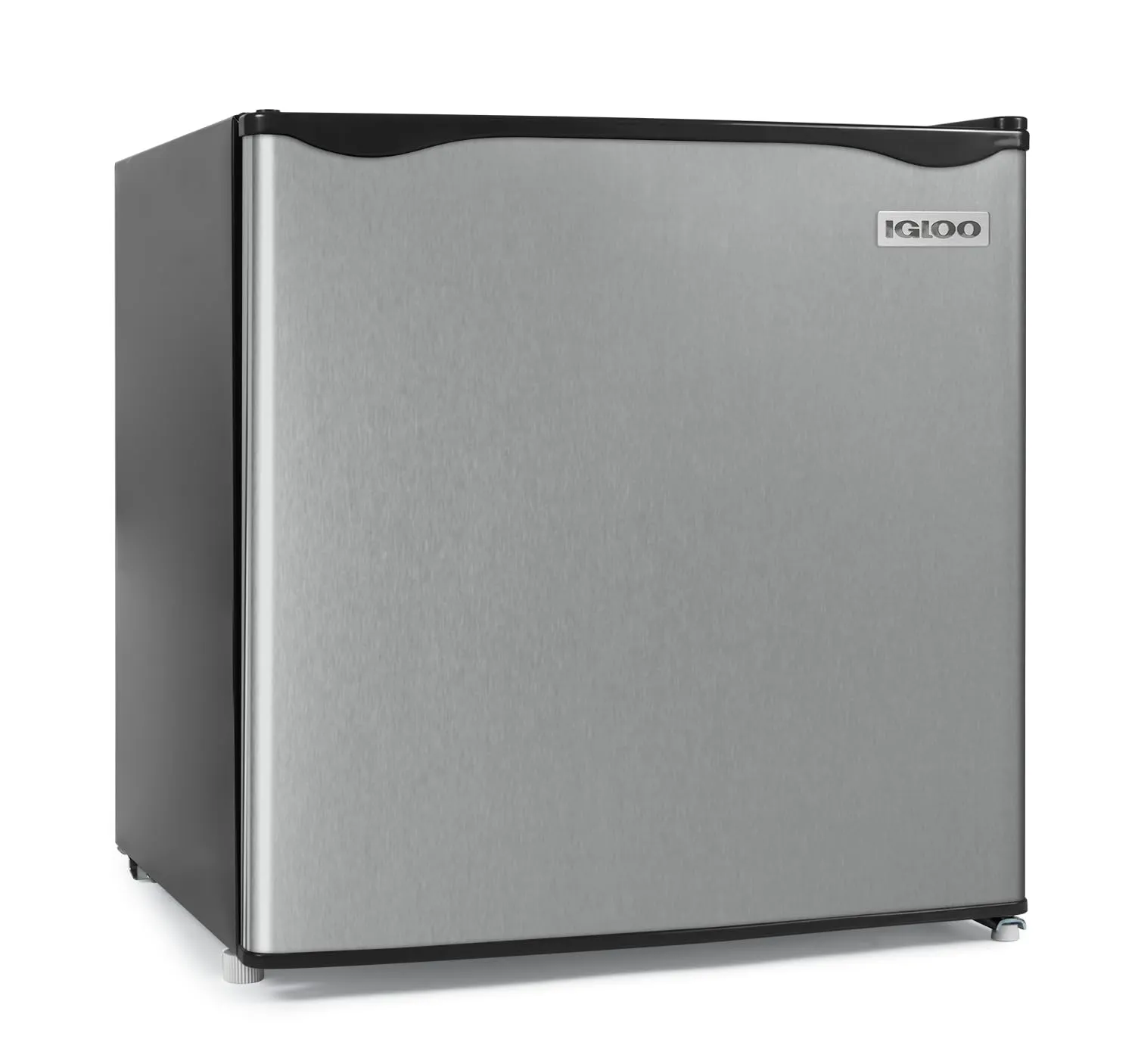 Igloo 1.6 Cu.Ft. Compact Refrigerator with Adjustable Thermostat & Glass Shelves, Platinum