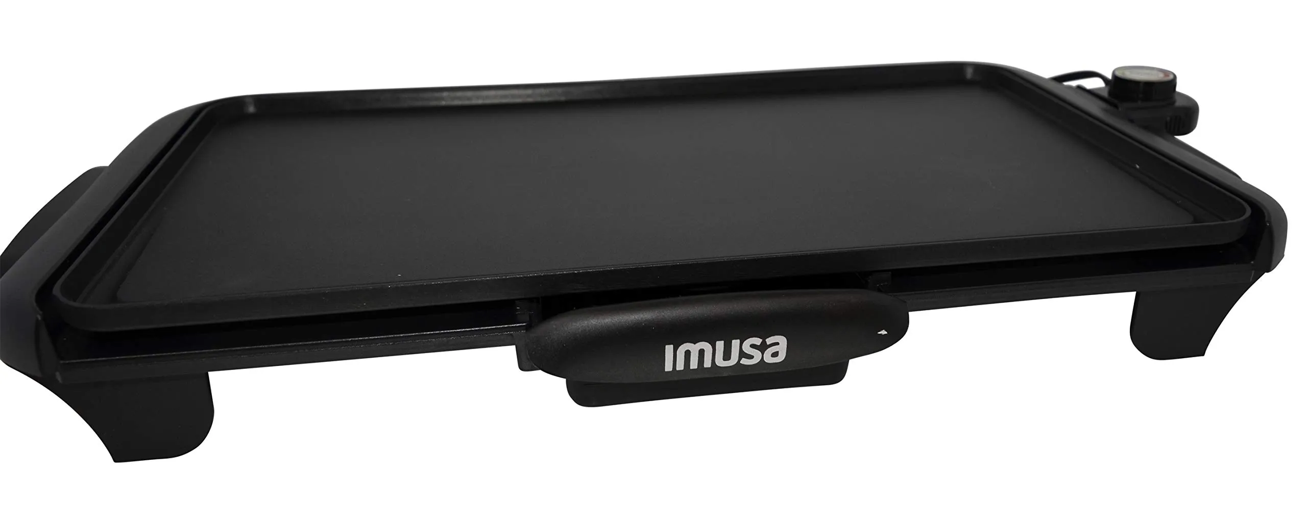 IMUSA Electric Griddle 19.5' Nonstick Cooking Surface with Temperature Control, Black