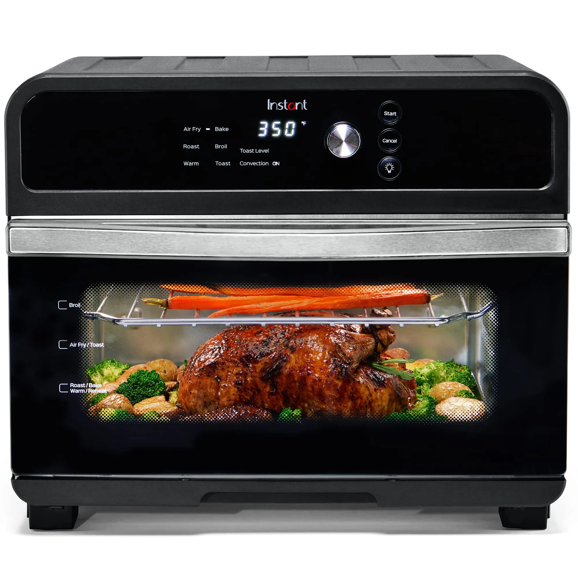 Instant Omni 19QT Toaster Oven Air Fryer, 7-in-1 Functionality, Fits 12' Pizza, Black