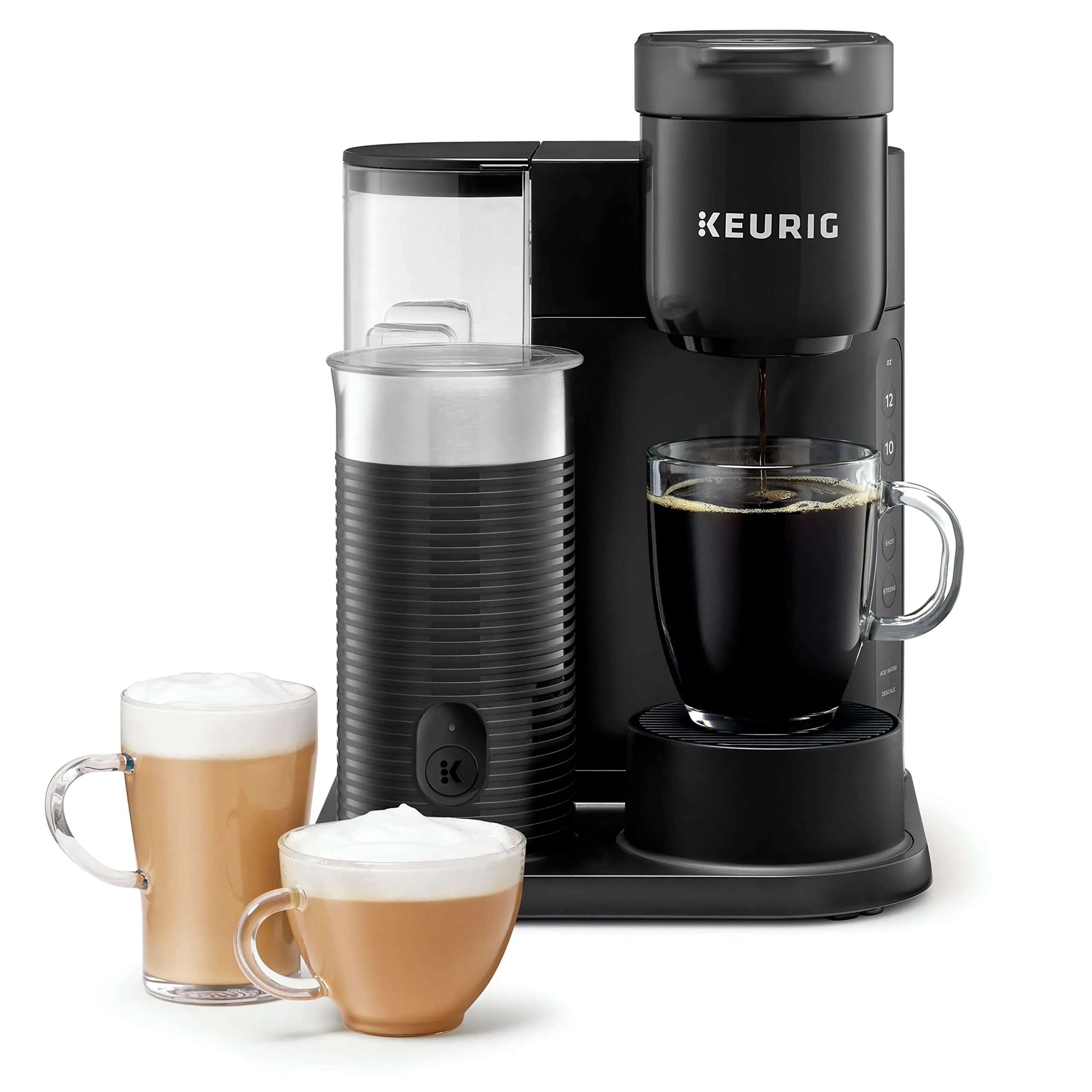 K-Cafe Essentials Single Serve Coffee Maker - Brew Lattes & Cappuccinos at Home, Black